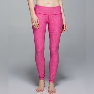 Lululemon Wunder Under Pant Heathered Jewelled Magenta Size 4